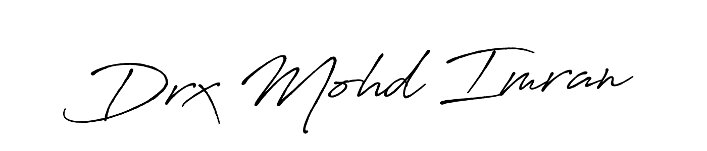 Use a signature maker to create a handwritten signature online. With this signature software, you can design (Antro_Vectra_Bolder) your own signature for name Drx Mohd Imran. Drx Mohd Imran signature style 7 images and pictures png