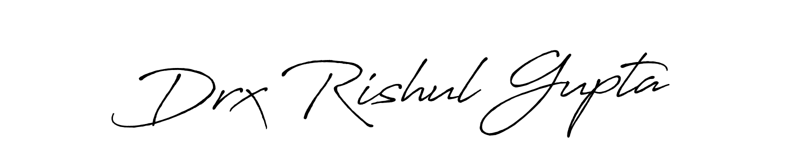 Also You can easily find your signature by using the search form. We will create Drx Rishul Gupta name handwritten signature images for you free of cost using Antro_Vectra_Bolder sign style. Drx Rishul Gupta signature style 7 images and pictures png