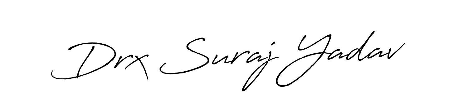 Use a signature maker to create a handwritten signature online. With this signature software, you can design (Antro_Vectra_Bolder) your own signature for name Drx Suraj Yadav. Drx Suraj Yadav signature style 7 images and pictures png