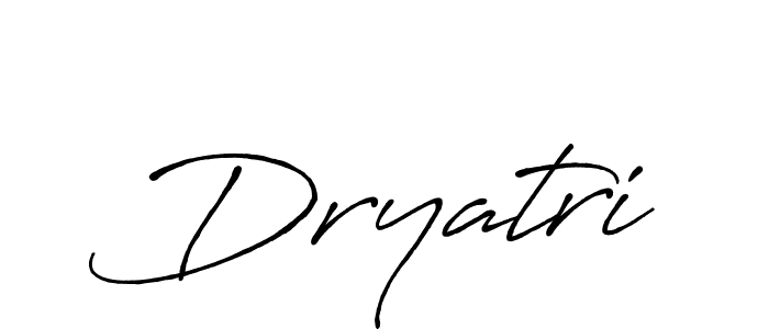 Use a signature maker to create a handwritten signature online. With this signature software, you can design (Antro_Vectra_Bolder) your own signature for name Dryatri. Dryatri signature style 7 images and pictures png