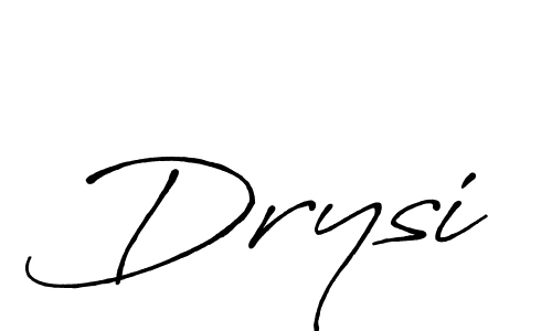 The best way (Antro_Vectra_Bolder) to make a short signature is to pick only two or three words in your name. The name Drysi include a total of six letters. For converting this name. Drysi signature style 7 images and pictures png