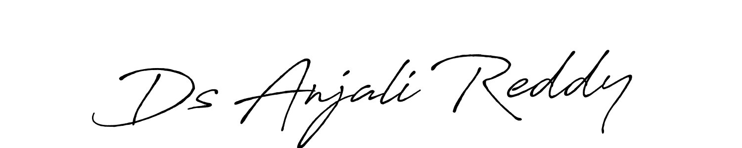 Also You can easily find your signature by using the search form. We will create Ds Anjali Reddy name handwritten signature images for you free of cost using Antro_Vectra_Bolder sign style. Ds Anjali Reddy signature style 7 images and pictures png