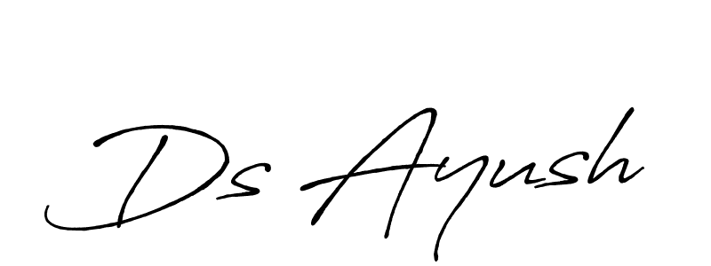 Design your own signature with our free online signature maker. With this signature software, you can create a handwritten (Antro_Vectra_Bolder) signature for name Ds Ayush. Ds Ayush signature style 7 images and pictures png