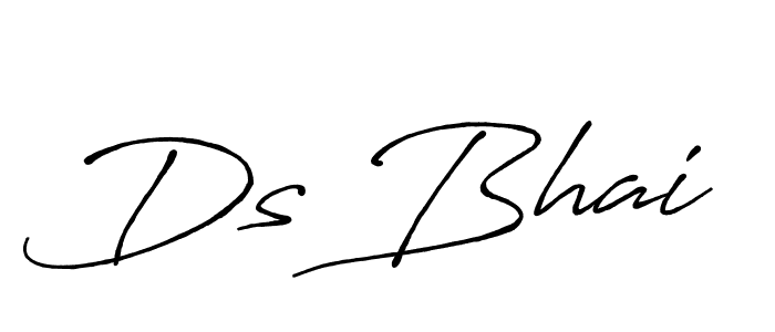 Create a beautiful signature design for name Ds Bhai. With this signature (Antro_Vectra_Bolder) fonts, you can make a handwritten signature for free. Ds Bhai signature style 7 images and pictures png