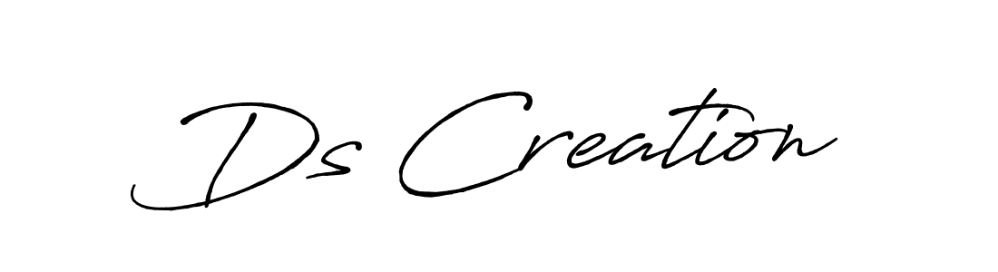Make a beautiful signature design for name Ds Creation. With this signature (Antro_Vectra_Bolder) style, you can create a handwritten signature for free. Ds Creation signature style 7 images and pictures png