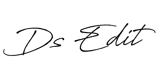 You should practise on your own different ways (Antro_Vectra_Bolder) to write your name (Ds Edit) in signature. don't let someone else do it for you. Ds Edit signature style 7 images and pictures png