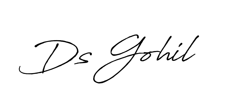 Use a signature maker to create a handwritten signature online. With this signature software, you can design (Antro_Vectra_Bolder) your own signature for name Ds Gohil. Ds Gohil signature style 7 images and pictures png