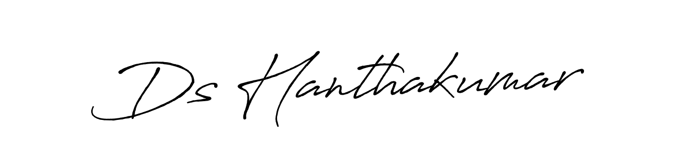 You should practise on your own different ways (Antro_Vectra_Bolder) to write your name (Ds Hanthakumar) in signature. don't let someone else do it for you. Ds Hanthakumar signature style 7 images and pictures png