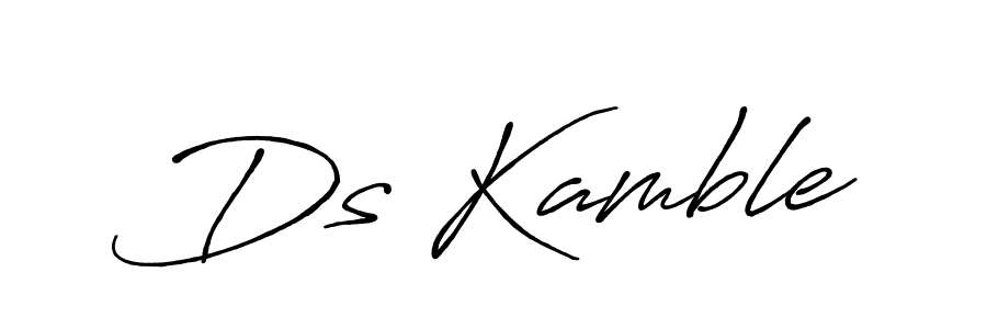 Create a beautiful signature design for name Ds Kamble. With this signature (Antro_Vectra_Bolder) fonts, you can make a handwritten signature for free. Ds Kamble signature style 7 images and pictures png
