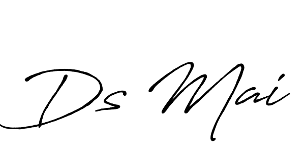 How to make Ds Mai name signature. Use Antro_Vectra_Bolder style for creating short signs online. This is the latest handwritten sign. Ds Mai signature style 7 images and pictures png