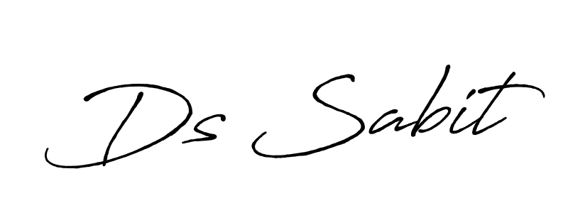 Make a beautiful signature design for name Ds Sabit. Use this online signature maker to create a handwritten signature for free. Ds Sabit signature style 7 images and pictures png