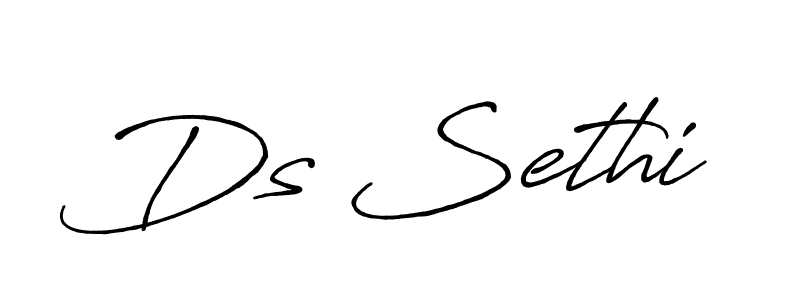 How to make Ds Sethi signature? Antro_Vectra_Bolder is a professional autograph style. Create handwritten signature for Ds Sethi name. Ds Sethi signature style 7 images and pictures png