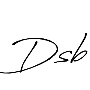 Design your own signature with our free online signature maker. With this signature software, you can create a handwritten (Antro_Vectra_Bolder) signature for name Dsb. Dsb signature style 7 images and pictures png