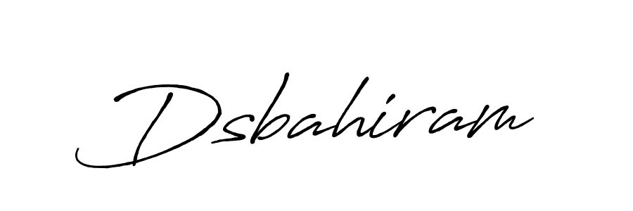 How to make Dsbahiram name signature. Use Antro_Vectra_Bolder style for creating short signs online. This is the latest handwritten sign. Dsbahiram signature style 7 images and pictures png