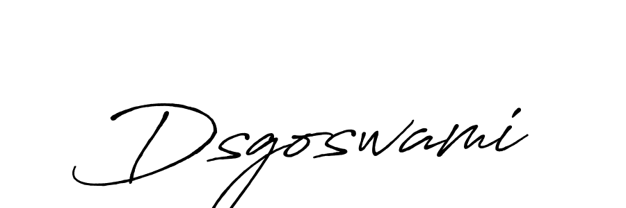 Make a beautiful signature design for name Dsgoswami. With this signature (Antro_Vectra_Bolder) style, you can create a handwritten signature for free. Dsgoswami signature style 7 images and pictures png