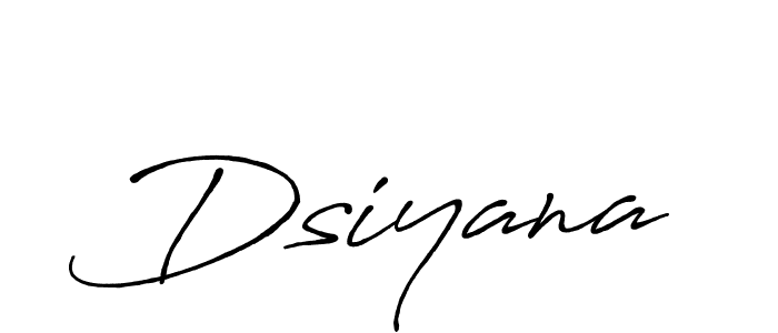 Make a beautiful signature design for name Dsiyana. With this signature (Antro_Vectra_Bolder) style, you can create a handwritten signature for free. Dsiyana signature style 7 images and pictures png