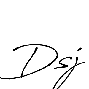 Make a beautiful signature design for name Dsj. With this signature (Antro_Vectra_Bolder) style, you can create a handwritten signature for free. Dsj signature style 7 images and pictures png