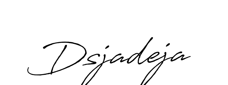 Use a signature maker to create a handwritten signature online. With this signature software, you can design (Antro_Vectra_Bolder) your own signature for name Dsjadeja. Dsjadeja signature style 7 images and pictures png