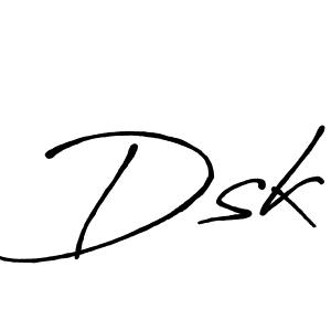 Make a beautiful signature design for name Dsk. With this signature (Antro_Vectra_Bolder) style, you can create a handwritten signature for free. Dsk signature style 7 images and pictures png