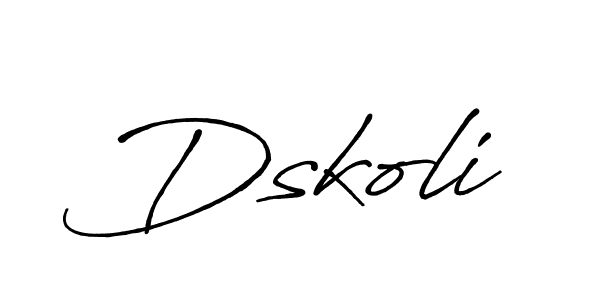 Design your own signature with our free online signature maker. With this signature software, you can create a handwritten (Antro_Vectra_Bolder) signature for name Dskoli. Dskoli signature style 7 images and pictures png