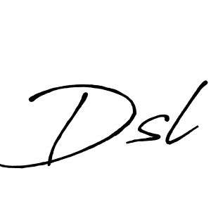 Create a beautiful signature design for name Dsl. With this signature (Antro_Vectra_Bolder) fonts, you can make a handwritten signature for free. Dsl signature style 7 images and pictures png