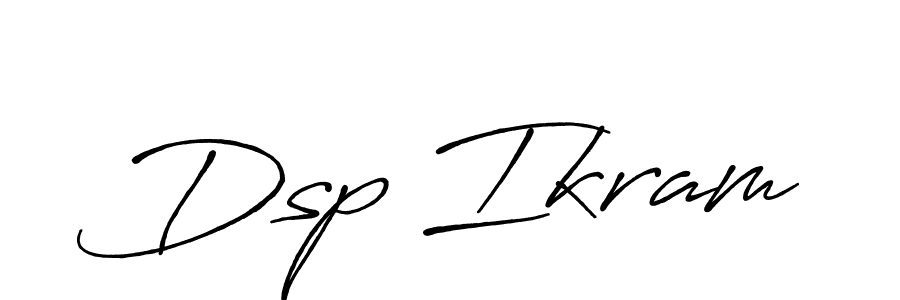 Create a beautiful signature design for name Dsp Ikram. With this signature (Antro_Vectra_Bolder) fonts, you can make a handwritten signature for free. Dsp Ikram signature style 7 images and pictures png