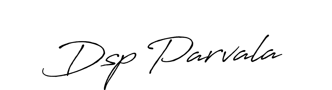 Make a beautiful signature design for name Dsp Parvala. With this signature (Antro_Vectra_Bolder) style, you can create a handwritten signature for free. Dsp Parvala signature style 7 images and pictures png