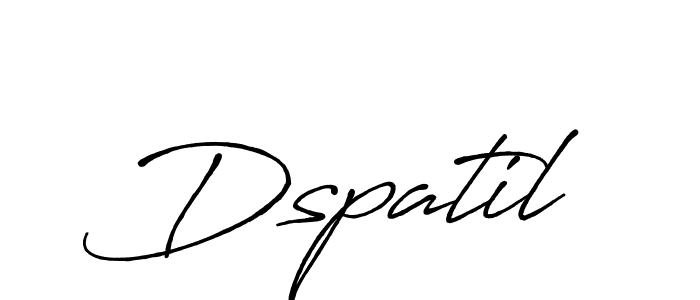 Dspatil stylish signature style. Best Handwritten Sign (Antro_Vectra_Bolder) for my name. Handwritten Signature Collection Ideas for my name Dspatil. Dspatil signature style 7 images and pictures png