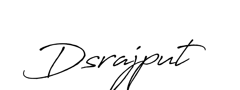 Make a beautiful signature design for name Dsrajput. With this signature (Antro_Vectra_Bolder) style, you can create a handwritten signature for free. Dsrajput signature style 7 images and pictures png