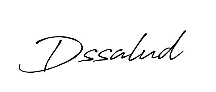 How to make Dssalud name signature. Use Antro_Vectra_Bolder style for creating short signs online. This is the latest handwritten sign. Dssalud signature style 7 images and pictures png