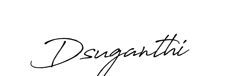 How to make Dsuganthi name signature. Use Antro_Vectra_Bolder style for creating short signs online. This is the latest handwritten sign. Dsuganthi signature style 7 images and pictures png