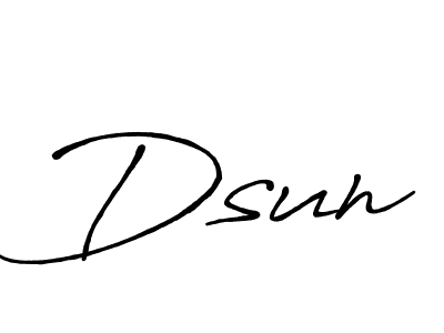 Create a beautiful signature design for name Dsun. With this signature (Antro_Vectra_Bolder) fonts, you can make a handwritten signature for free. Dsun signature style 7 images and pictures png