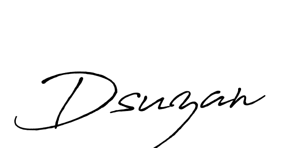 Create a beautiful signature design for name Dsuzan. With this signature (Antro_Vectra_Bolder) fonts, you can make a handwritten signature for free. Dsuzan signature style 7 images and pictures png