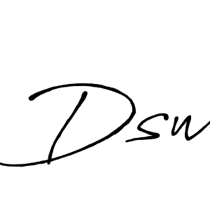 Create a beautiful signature design for name Dsw. With this signature (Antro_Vectra_Bolder) fonts, you can make a handwritten signature for free. Dsw signature style 7 images and pictures png