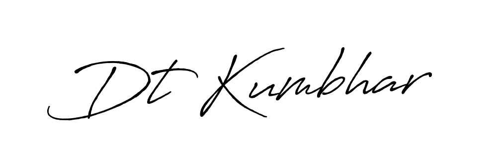 Dt Kumbhar stylish signature style. Best Handwritten Sign (Antro_Vectra_Bolder) for my name. Handwritten Signature Collection Ideas for my name Dt Kumbhar. Dt Kumbhar signature style 7 images and pictures png