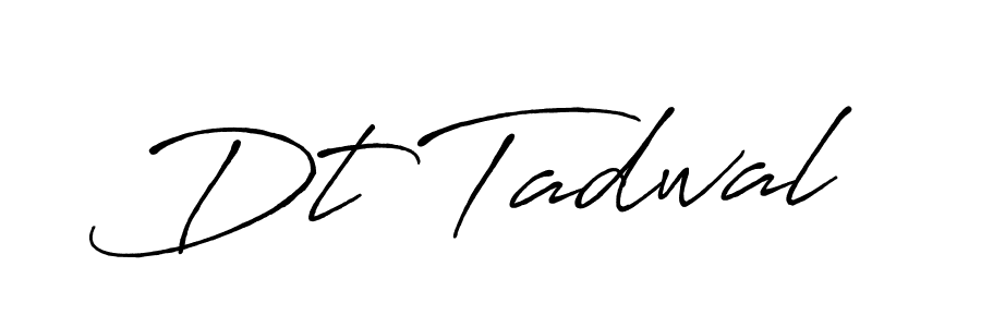 Create a beautiful signature design for name Dt Tadwal. With this signature (Antro_Vectra_Bolder) fonts, you can make a handwritten signature for free. Dt Tadwal signature style 7 images and pictures png