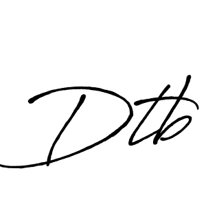 How to make Dtb signature? Antro_Vectra_Bolder is a professional autograph style. Create handwritten signature for Dtb name. Dtb signature style 7 images and pictures png