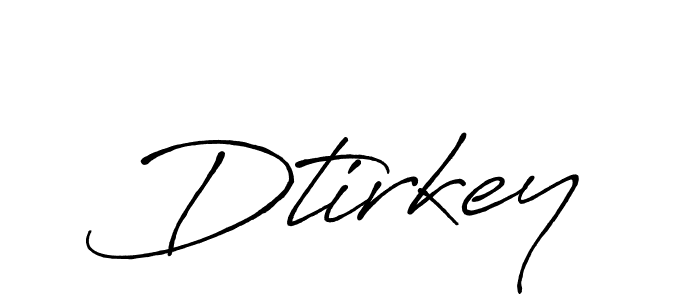 The best way (Antro_Vectra_Bolder) to make a short signature is to pick only two or three words in your name. The name Dtirkey include a total of six letters. For converting this name. Dtirkey signature style 7 images and pictures png