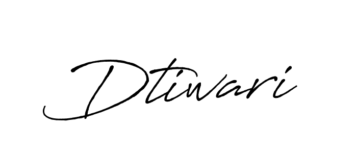 Design your own signature with our free online signature maker. With this signature software, you can create a handwritten (Antro_Vectra_Bolder) signature for name Dtiwari. Dtiwari signature style 7 images and pictures png