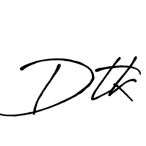 Design your own signature with our free online signature maker. With this signature software, you can create a handwritten (Antro_Vectra_Bolder) signature for name Dtk. Dtk signature style 7 images and pictures png