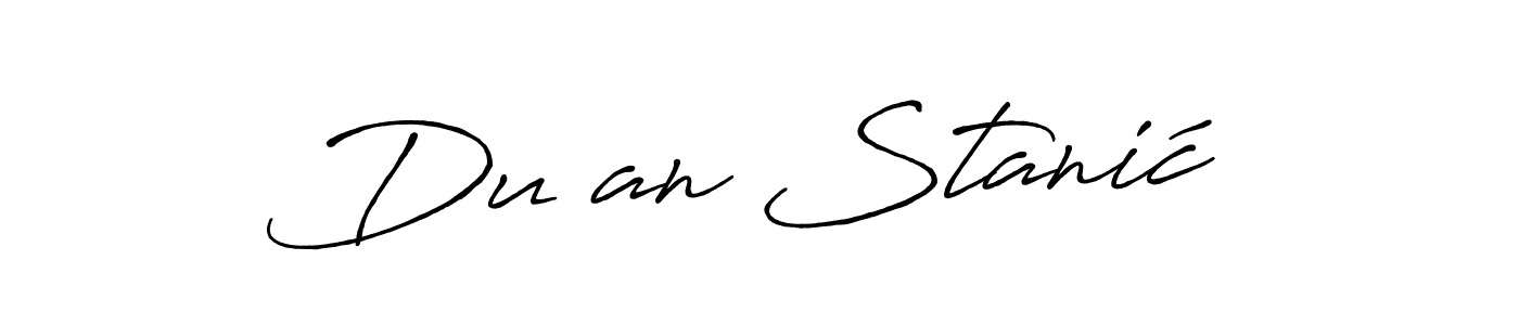 Dušan Stanić stylish signature style. Best Handwritten Sign (Antro_Vectra_Bolder) for my name. Handwritten Signature Collection Ideas for my name Dušan Stanić. Dušan Stanić signature style 7 images and pictures png