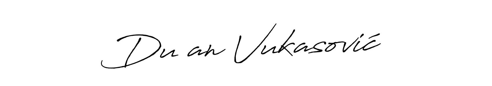 How to make Dušan Vukasović name signature. Use Antro_Vectra_Bolder style for creating short signs online. This is the latest handwritten sign. Dušan Vukasović signature style 7 images and pictures png
