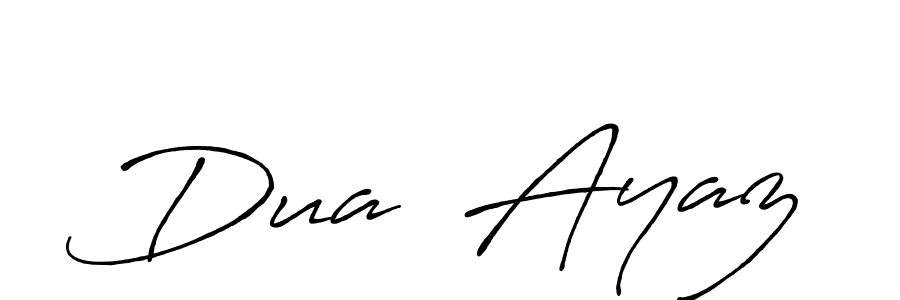 Also You can easily find your signature by using the search form. We will create Dua  Ayaz name handwritten signature images for you free of cost using Antro_Vectra_Bolder sign style. Dua  Ayaz signature style 7 images and pictures png