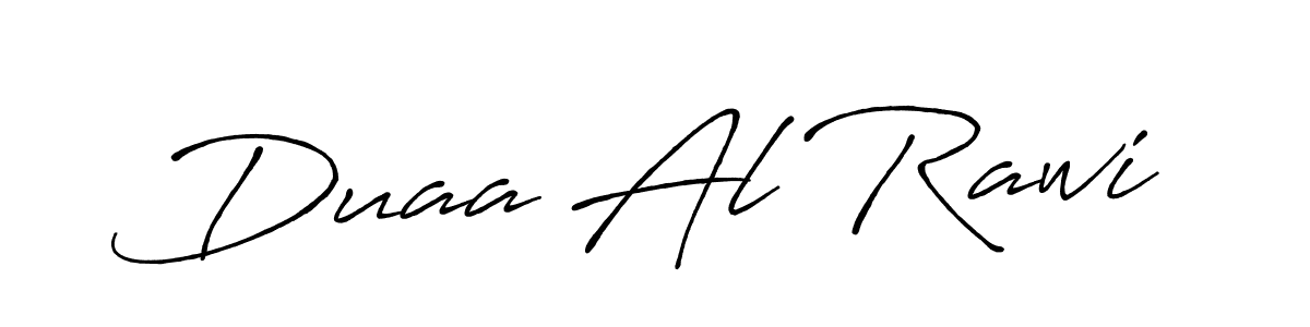 The best way (Antro_Vectra_Bolder) to make a short signature is to pick only two or three words in your name. The name Duaa Al Rawi include a total of six letters. For converting this name. Duaa Al Rawi signature style 7 images and pictures png