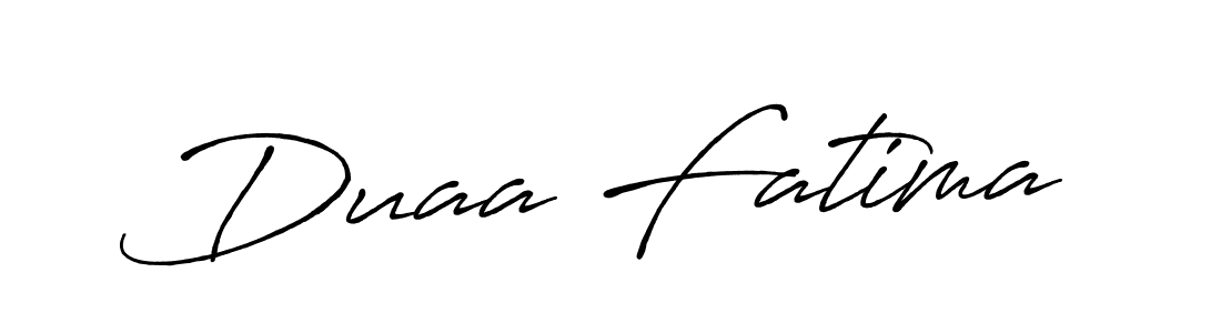 Make a beautiful signature design for name Duaa Fatima. With this signature (Antro_Vectra_Bolder) style, you can create a handwritten signature for free. Duaa Fatima signature style 7 images and pictures png