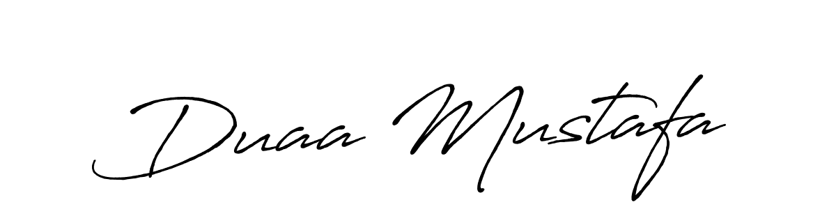 Duaa Mustafa stylish signature style. Best Handwritten Sign (Antro_Vectra_Bolder) for my name. Handwritten Signature Collection Ideas for my name Duaa Mustafa. Duaa Mustafa signature style 7 images and pictures png