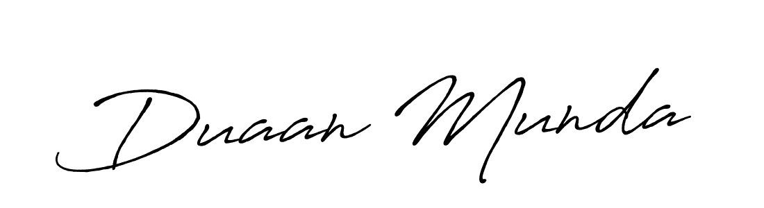 Antro_Vectra_Bolder is a professional signature style that is perfect for those who want to add a touch of class to their signature. It is also a great choice for those who want to make their signature more unique. Get Duaan Munda name to fancy signature for free. Duaan Munda signature style 7 images and pictures png