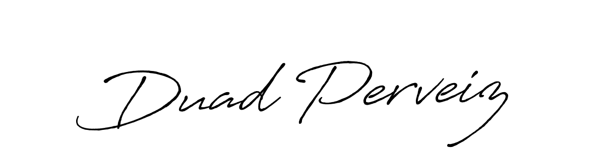 The best way (Antro_Vectra_Bolder) to make a short signature is to pick only two or three words in your name. The name Duad Perveiz include a total of six letters. For converting this name. Duad Perveiz signature style 7 images and pictures png