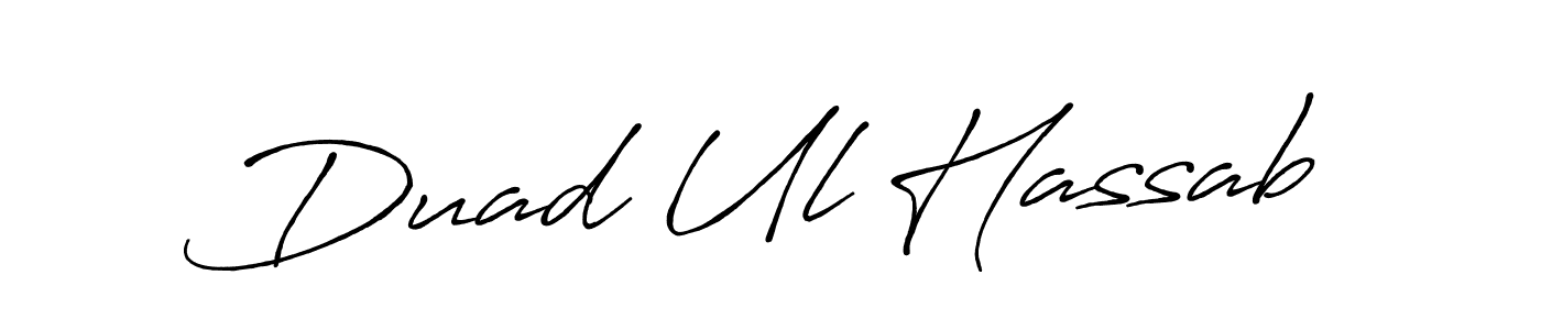 Design your own signature with our free online signature maker. With this signature software, you can create a handwritten (Antro_Vectra_Bolder) signature for name Duad Ul Hassab. Duad Ul Hassab signature style 7 images and pictures png