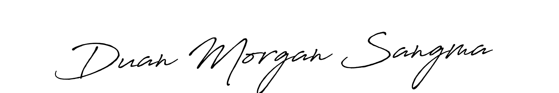 Similarly Antro_Vectra_Bolder is the best handwritten signature design. Signature creator online .You can use it as an online autograph creator for name Duan Morgan Sangma. Duan Morgan Sangma signature style 7 images and pictures png